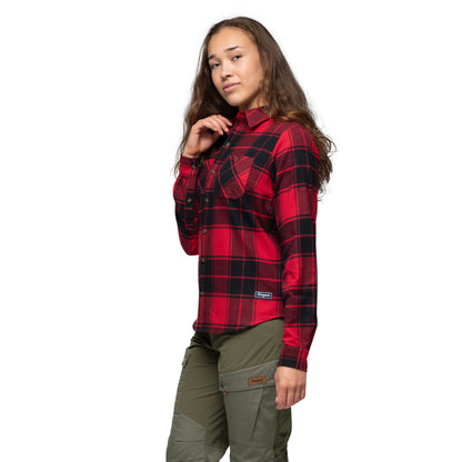 Bergans Nordmarka Flannel Shirt Women Red / Black Check