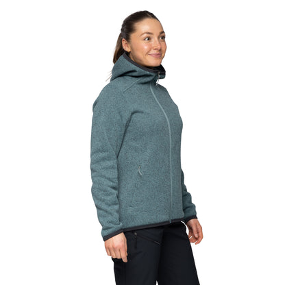 Bergans Kamphaug Knitted Women Hoodie Grey Sage