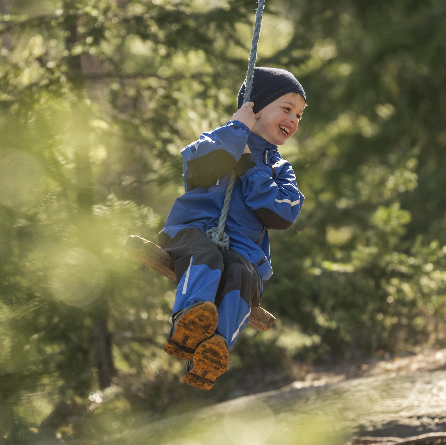 Bergans Lilletind Kids Coverall Olympic Blue / Dark Shadow Grey