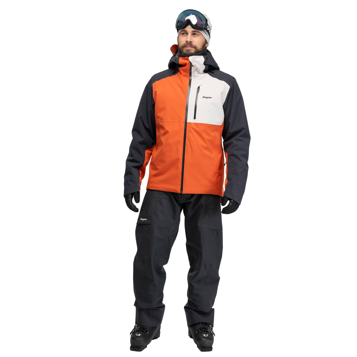 Bergans Oppdal Insulated Shell Jacket Men Burnt Orange / Dark Shadow Grey
