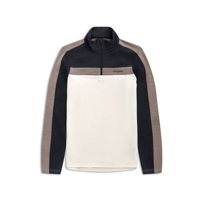Bergans Uldal Wool Half Zip Women Creme / Dark Shadow Grey