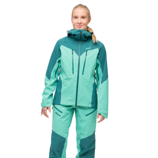 Bergans Tind 3L Shell Jacket Women Light Malachite Green/Malachite Green