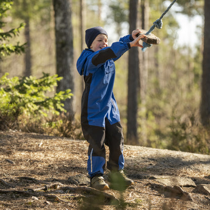 Bergans Lilletind Kids Coverall Olympic Blue / Dark Shadow Grey
