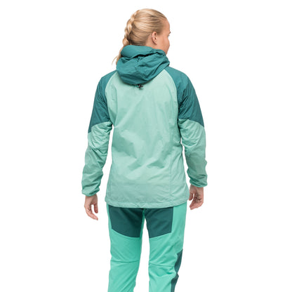 Bergans Tind Windbreaker Anorak Women Light Malachite Green / Malachite Green
