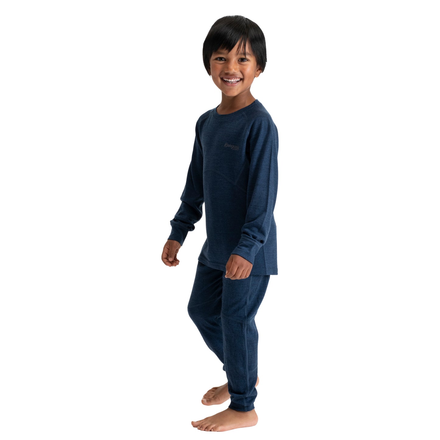 Bergans Inner:Pure Merino Kids Long Sleeve Navy Blue