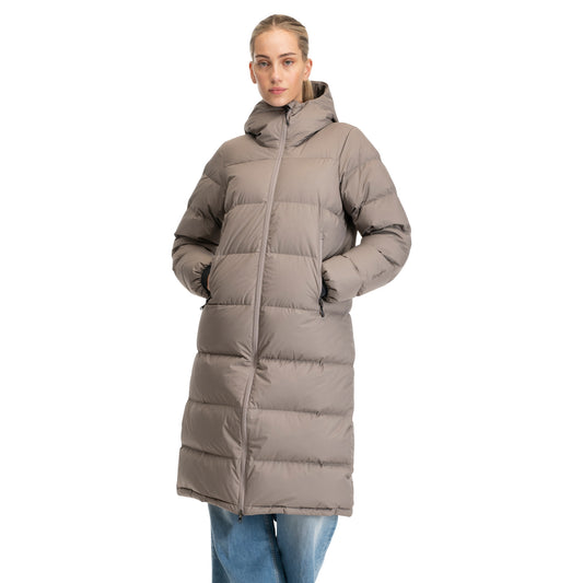 Bergans Urban Down Long Coat Women Rock Taupe