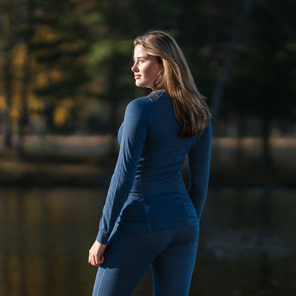 Bergans Inner:Pure Merino Long Sleeve Women Navy Blue