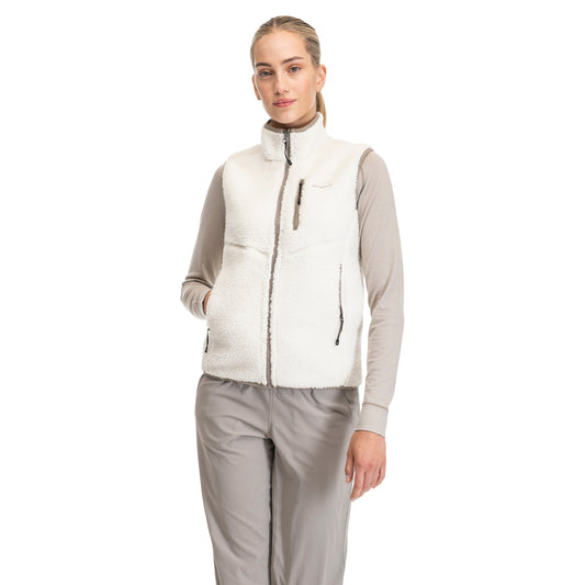 Bergans Lunnan Pile Fleece Vest Women Vanilla White