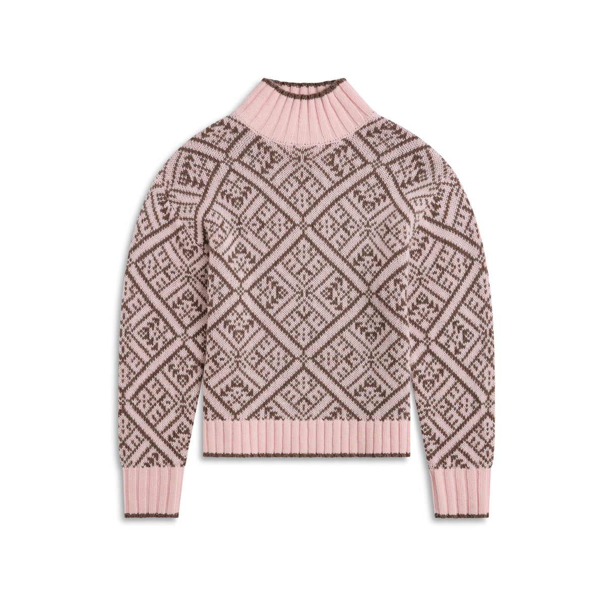 Bergans Vega Knitted Wool Jumper Women Light Pink / Hot Cocoa