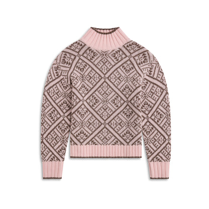 Bergans Vega Knitted Wool Jumper Women Light Pink / Hot Cocoa