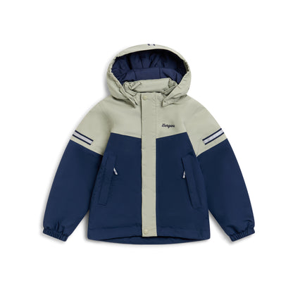 Bergans Lilletind Insulated Shell Jacket Kids Navy Blue / Light Green Mud