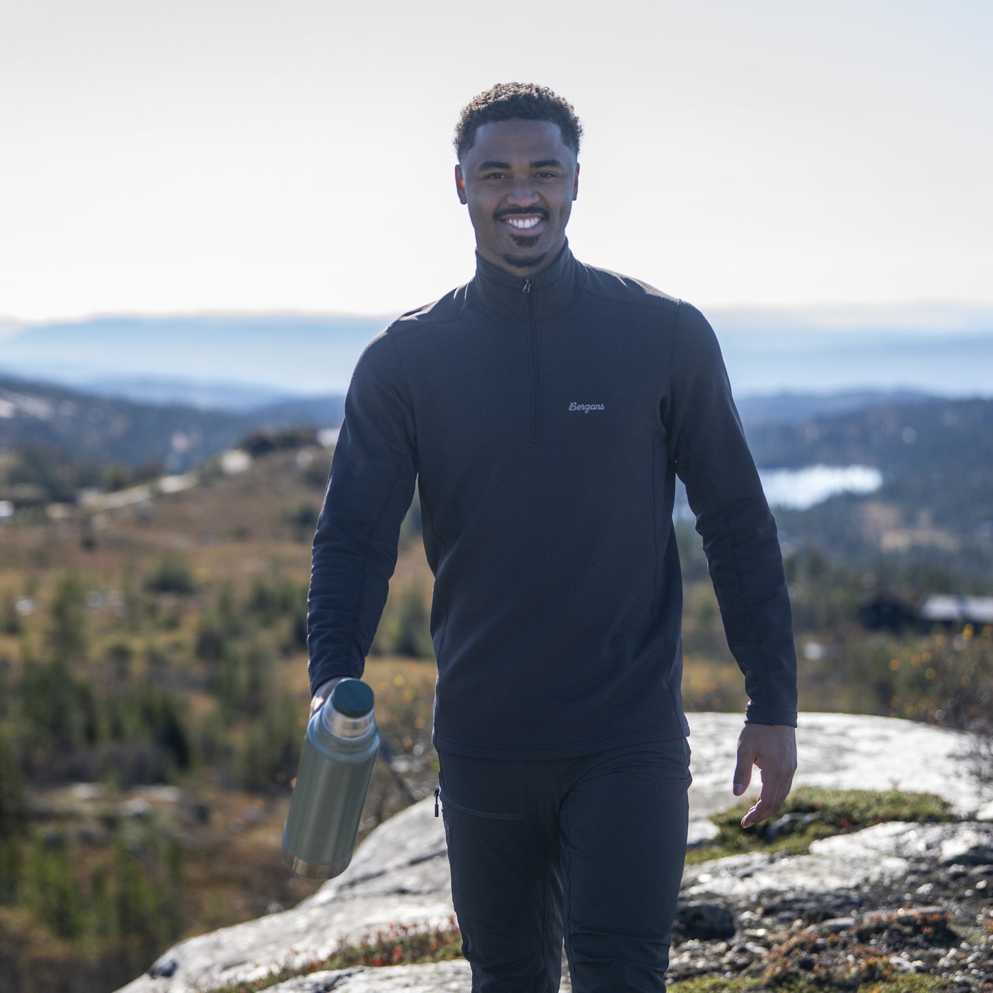 Bergans Midtli Midlayer Half Zip Men Black