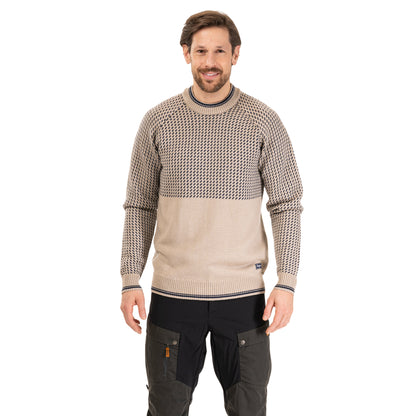 Bergans Alvdal Wool Jumper Men Sandstone / Navy Blue