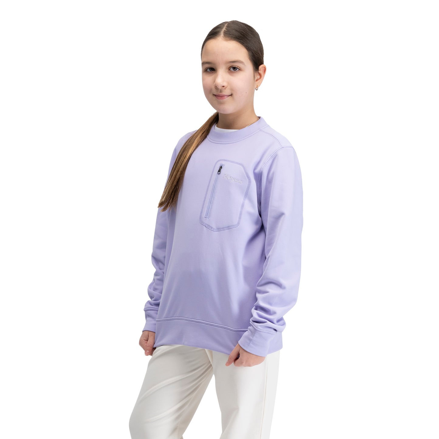 Bergans Midtli Midlayer Sweatshirt Junior Acai Smoothie