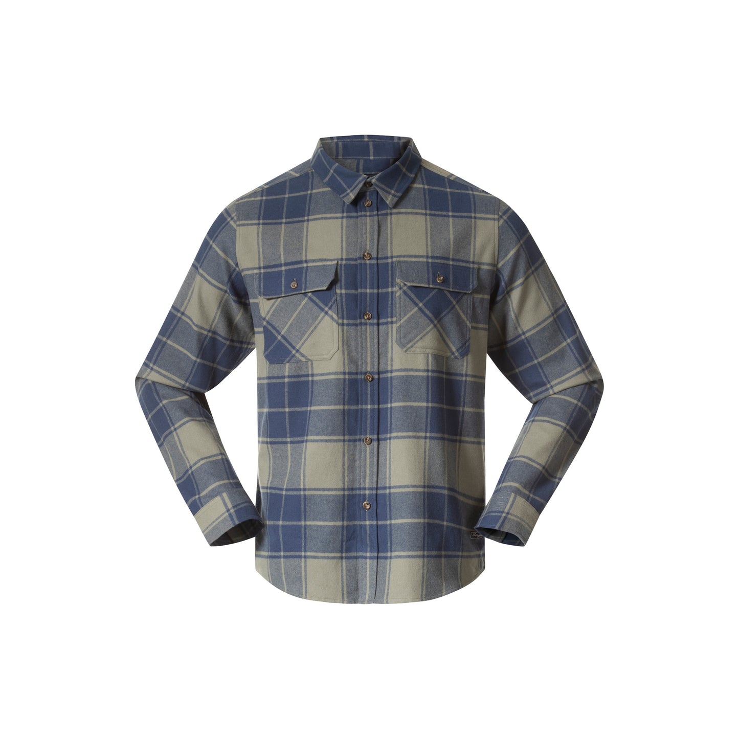 Bergans Nordmarka Flannel Shirt Men Green Mud/Navy Blue Check