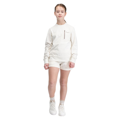 Bergans Midtli Midlayer Sweatshirt Junior Vanilla White