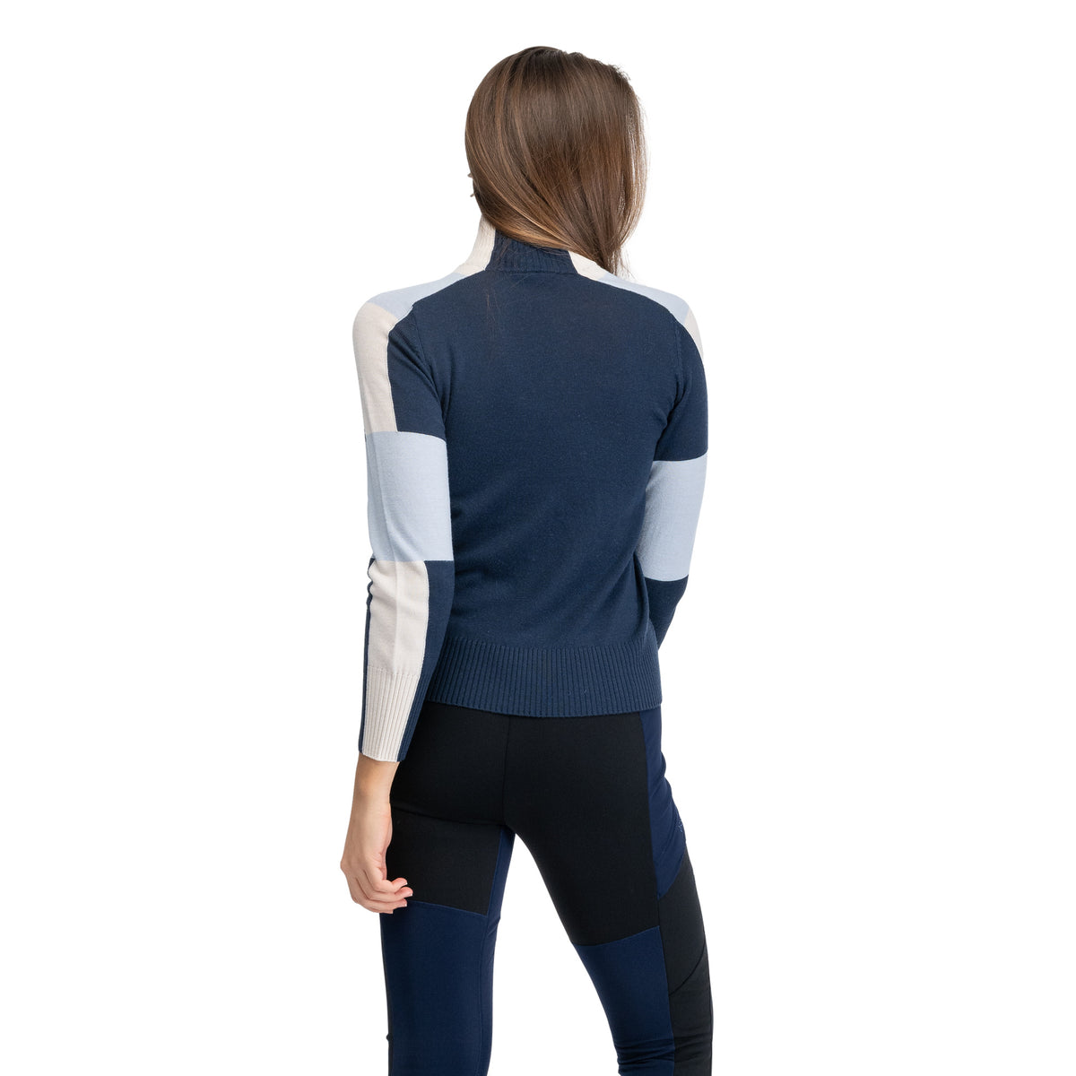 Bergans Lyderhorn Wool Half Zip Women Navy Blue / Light Dusty Blue