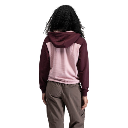 Bergans Vega Wool Hoodie Women Merlot / Faded Pink