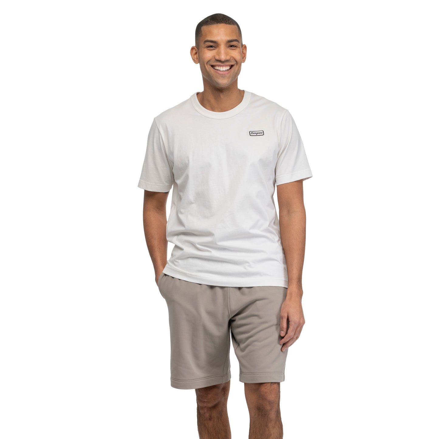 Bergans Logo Cotton Tee Men Arctic White