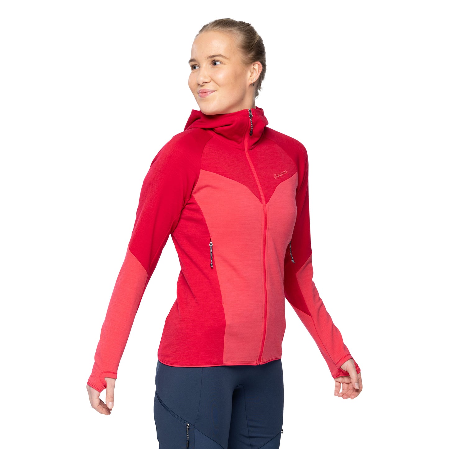 Bergans Tind Merino Hood Jacket Women Alpine Rose/Light Alpine Rose