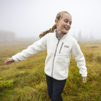 Bergans Lunnan Pile Fleece Jacket Junior Vanilla White