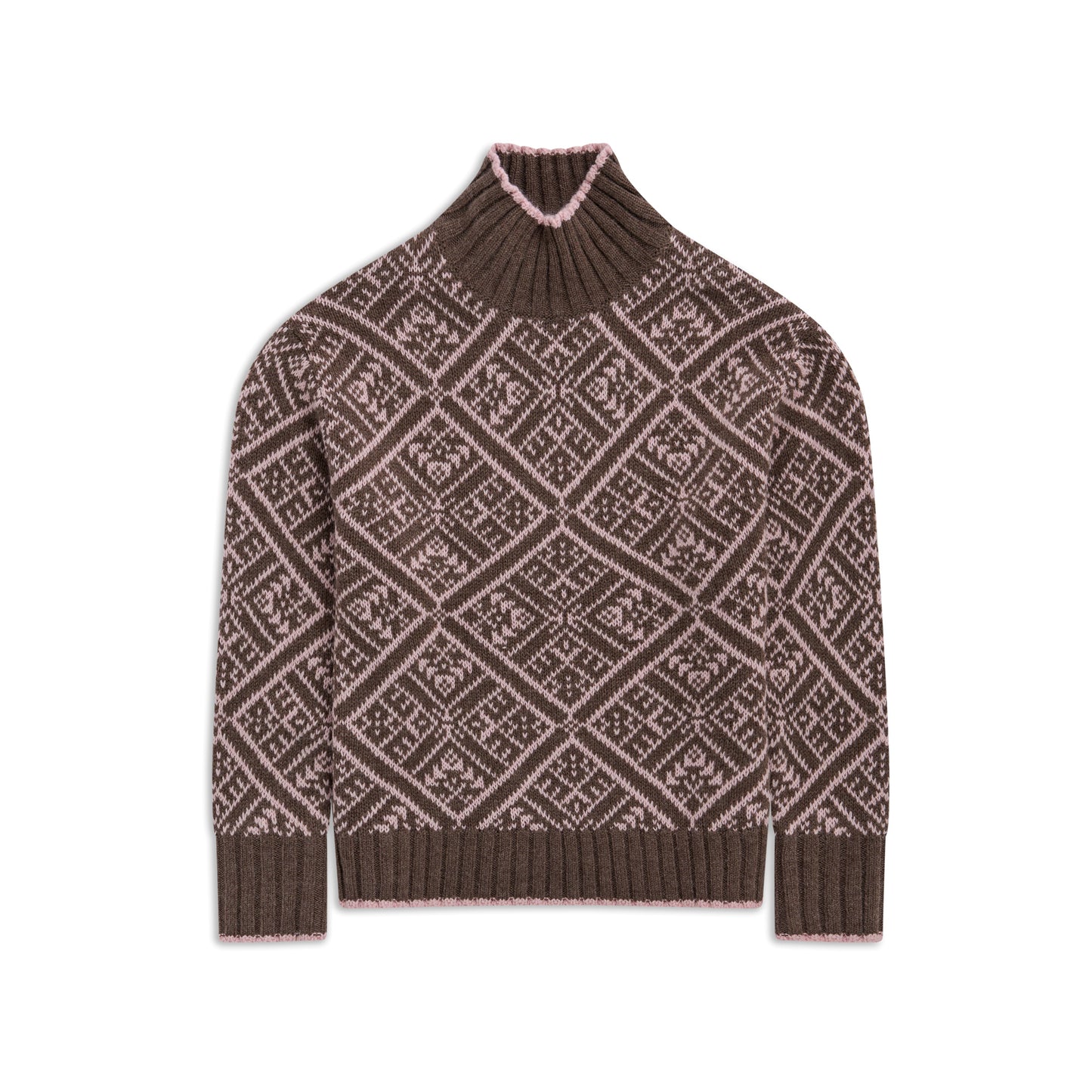 Bergans Vega Knitted Wool Jumper Women Hot Cocoa / Faded Pink