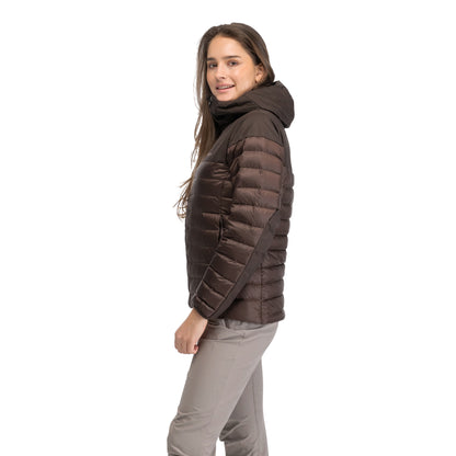 Bergans Lom Light Down Hood Jacket Women Dark Chocolate