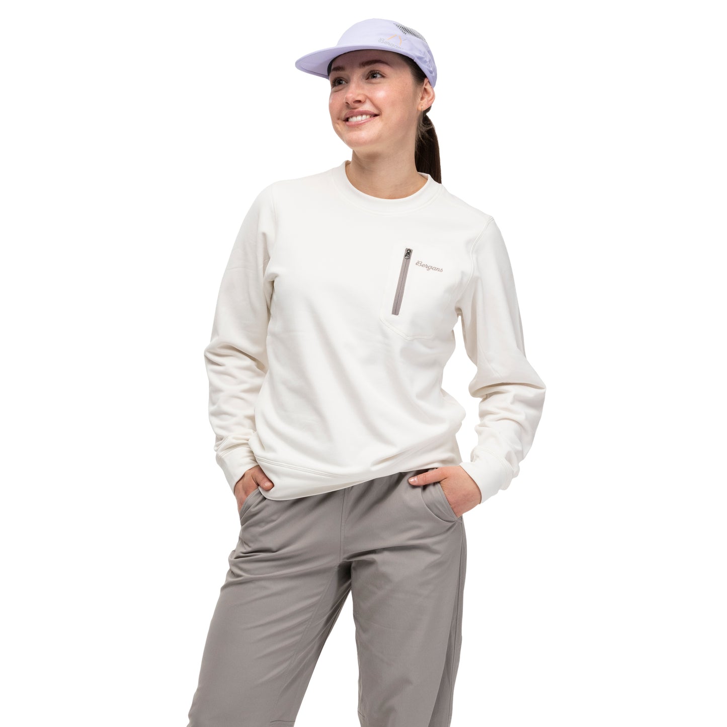 Bergans Midtli Midlayer Sweatshirt Women Vanilla White