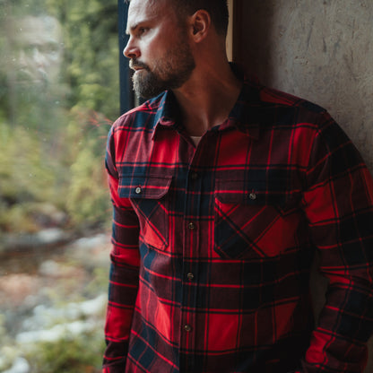 Bergans Nordmarka Flannel Shirt Men Red/Black Check