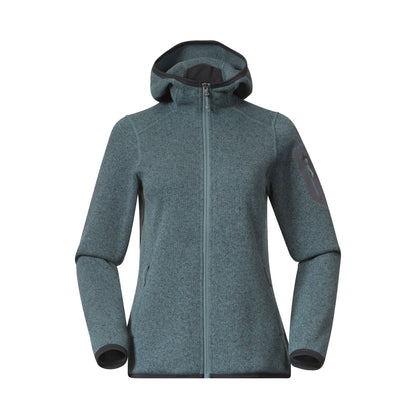 Bergans Kamphaug Knitted Women Hoodie Grey Sage