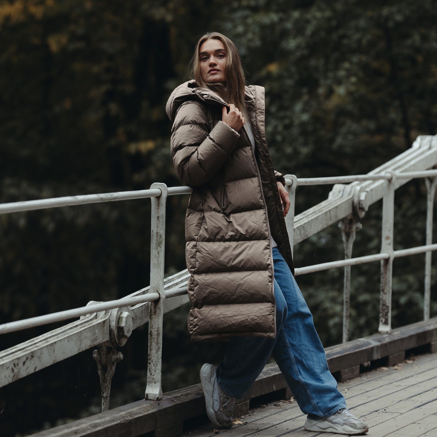 Bergans Urban Down Long Coat Women Rock Taupe
