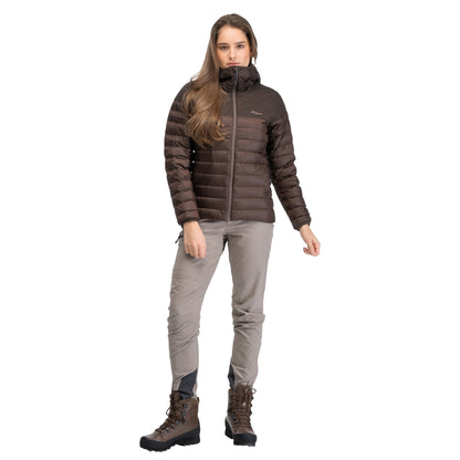 Bergans Lom Light Down Hood Jacket Women Dark Chocolate