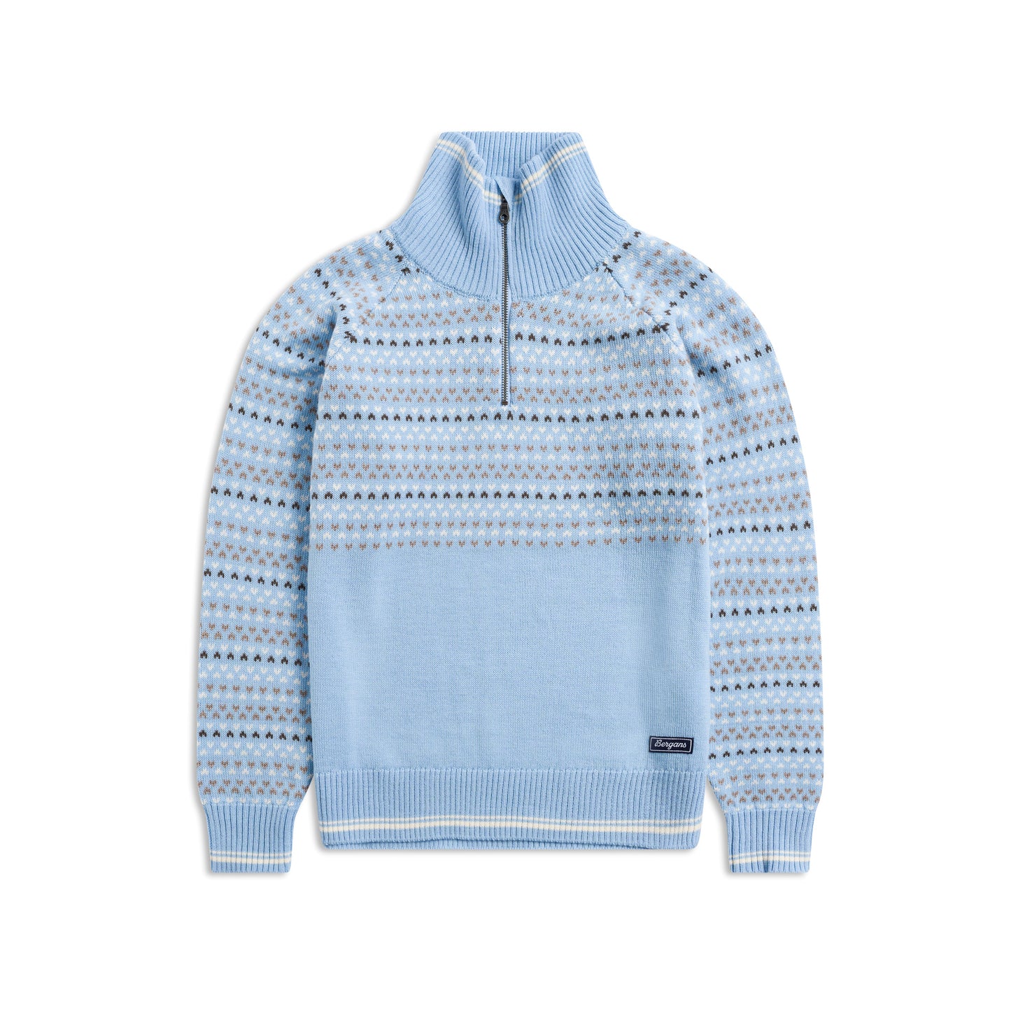 Bergans Alvdal Wool W Half Zip Cool Blue / Vanilla White
