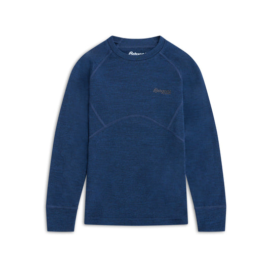 Bergans Inner:Pure Merino Kids Long Sleeve Navy Blue