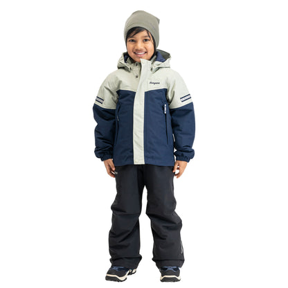 Bergans Lilletind Insulated Shell Jacket Kids Navy Blue / Light Green Mud