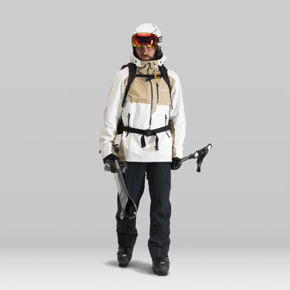 Bergans Oppdal 3L Shell Anorak Unisex Arctic White / Sandstone