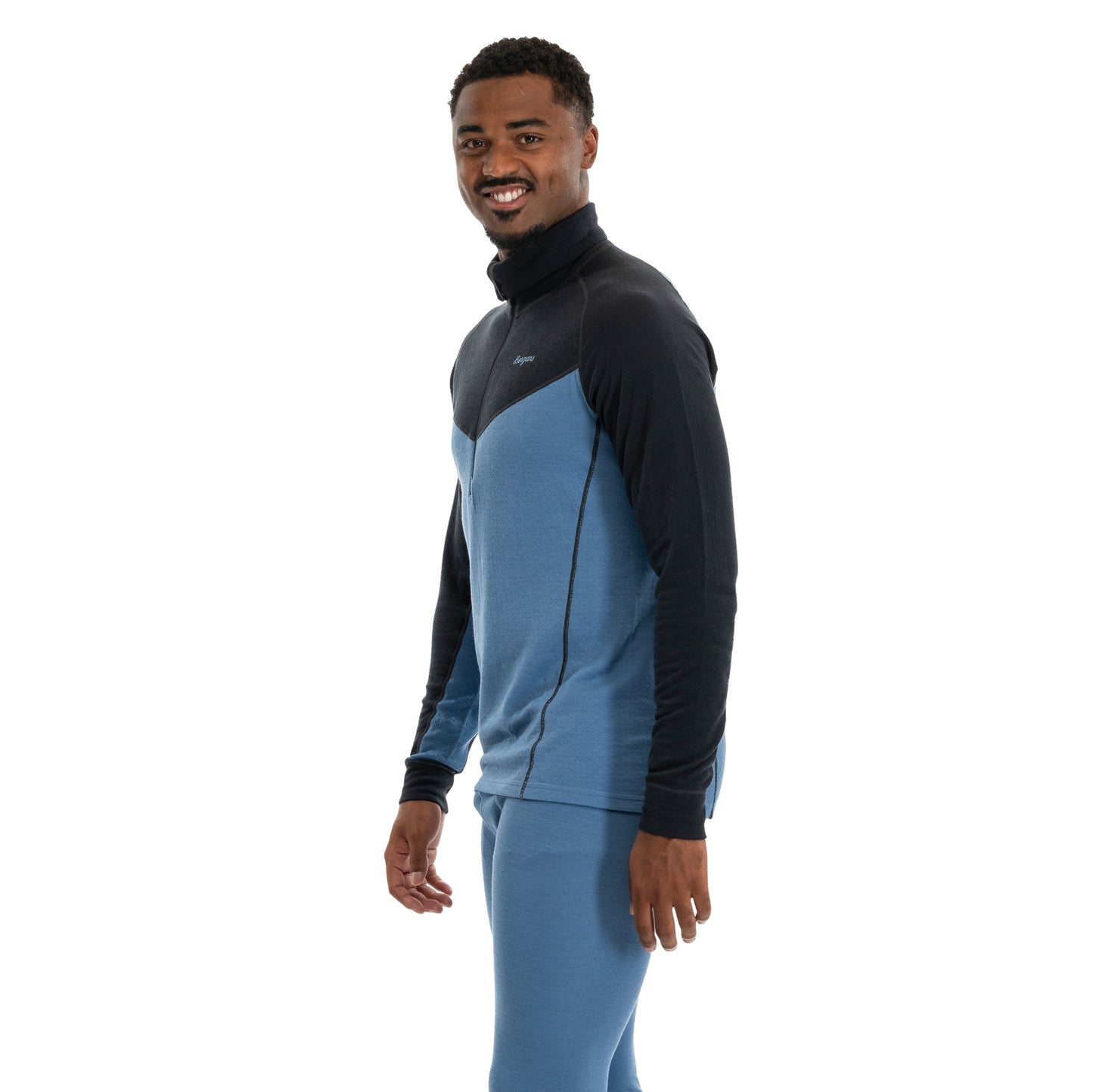 Bergans Inner:Dual Merino Half Zip Men Elemental Blue/Dark Shadow Grey