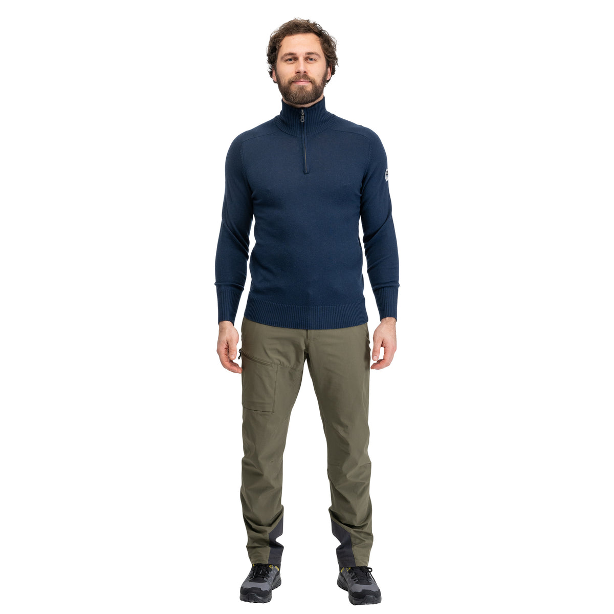 Bergans Minde Wool Half Zip Men Navy Blue