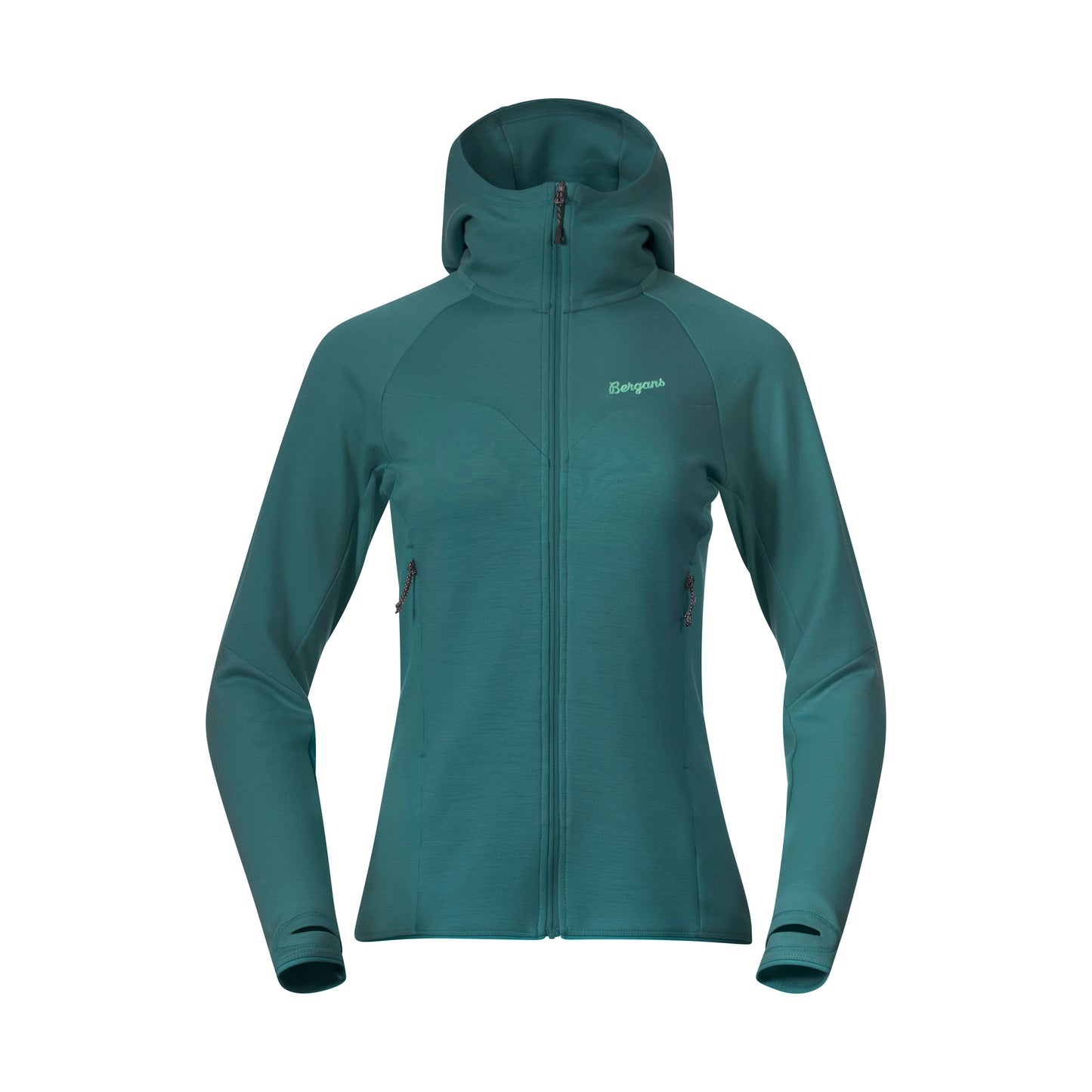 Bergans Tind Merino Hood Jacket Women Malachite Green