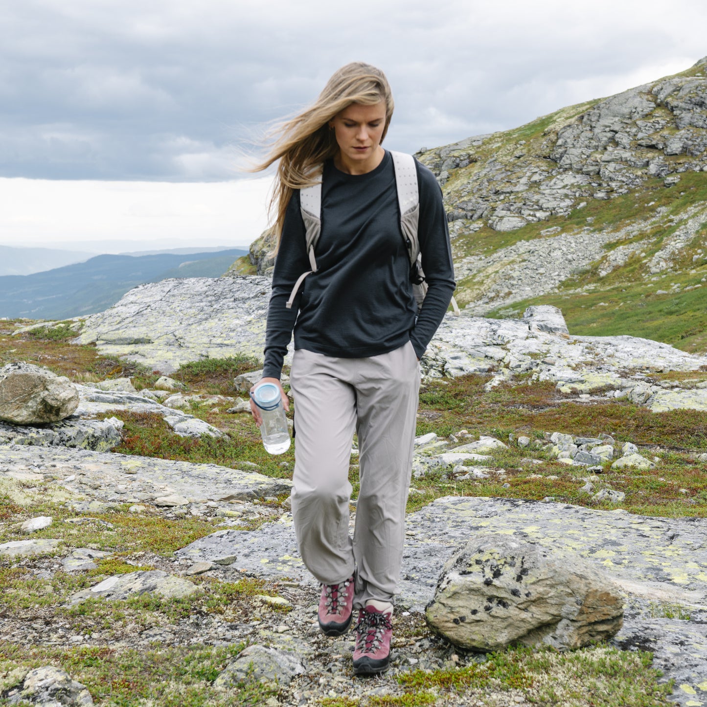 Bergans Merino Long Sleeve Women Dark Shadow Grey