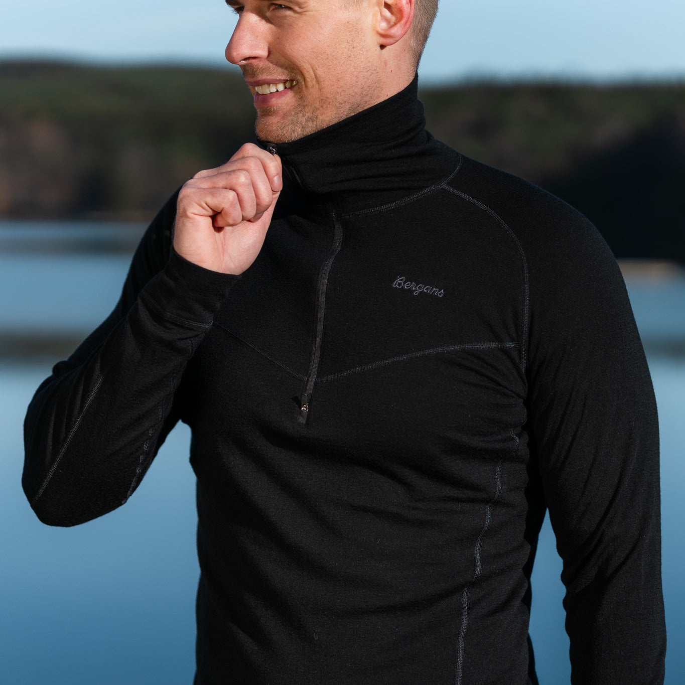 Bergans Inner:Dual Merino Half Zip Men Black
