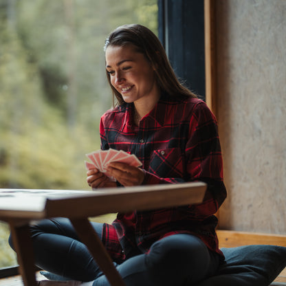 Bergans Nordmarka Flannel Shirt Women Red / Black Check