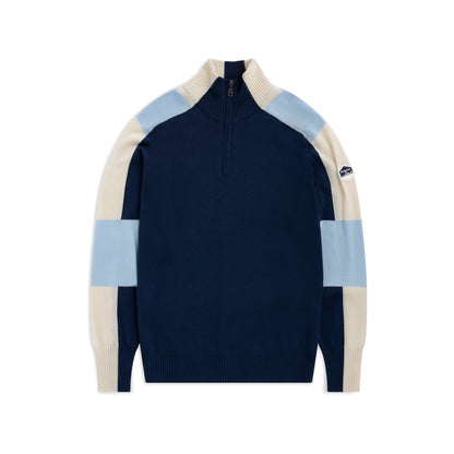 Bergans Lyderhorn Wool Half Zip Men Navy Blue / Light Dusty Blue