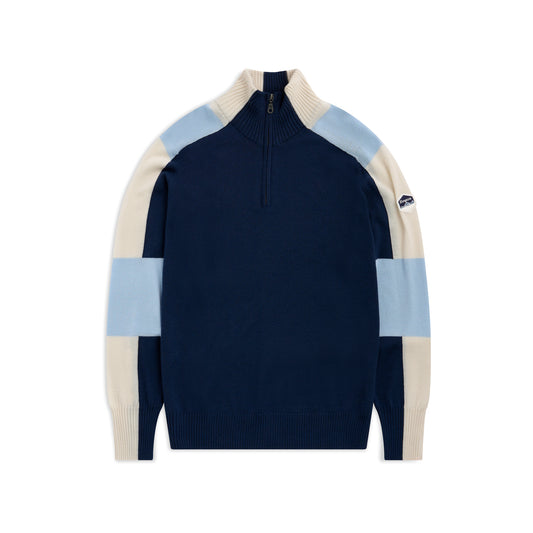 Bergans Lyderhorn Wool Half Zip Men Navy Blue / Light Dusty Blue
