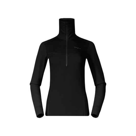 Bergans Inner:Dual Merino Half Zip Women Black