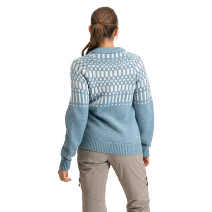 Bergans Nordmarka Merino Jumper Women Light Agave Green/Vanilla White