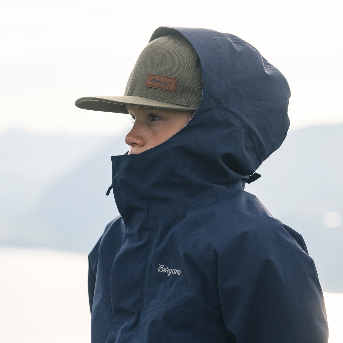 Bergans Junior 3L Shell Jacket Navy Blue