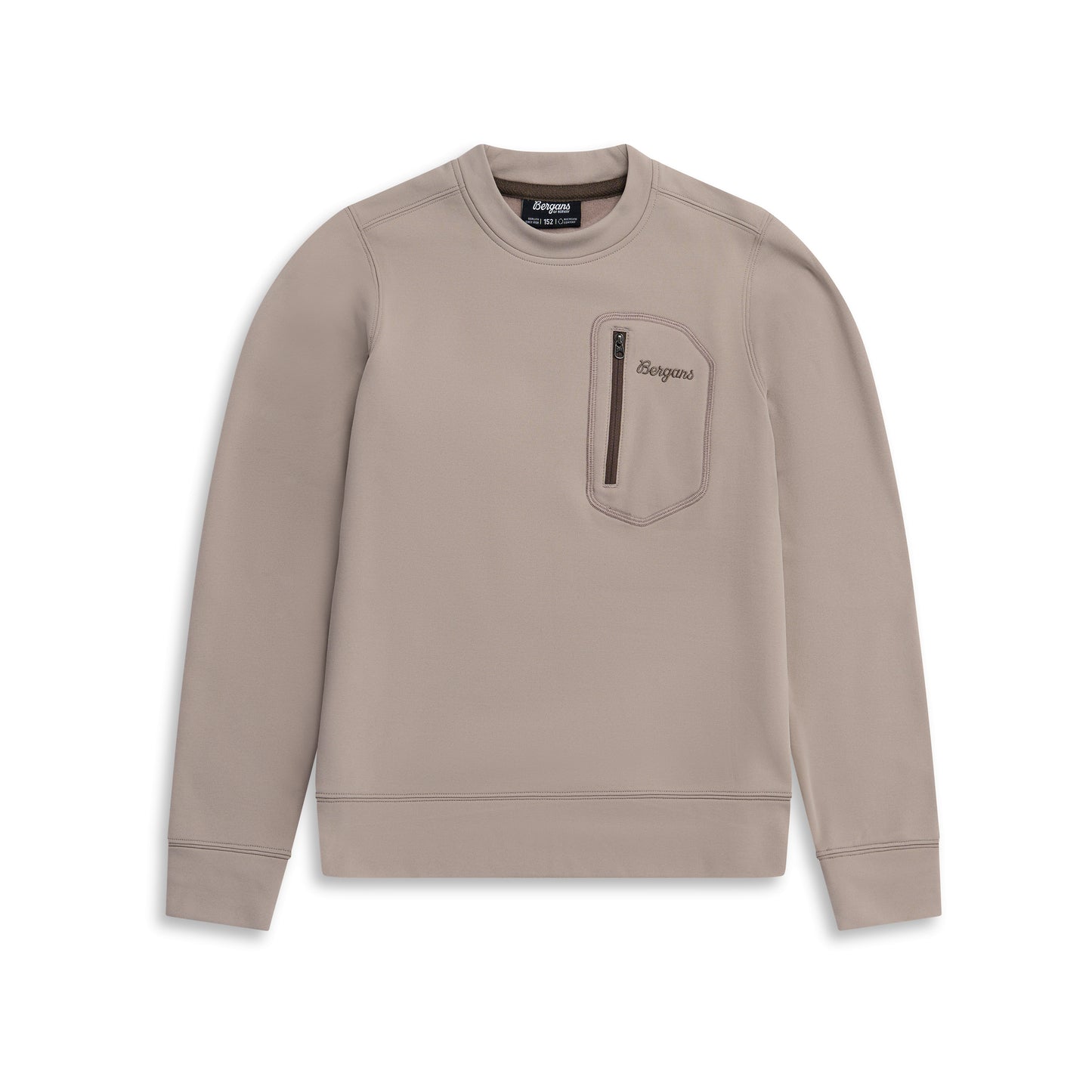 Bergans Midtli Midlayer Sweatshirt Junior Rock Taupe