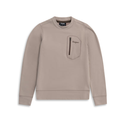 Bergans Midtli Midlayer Sweatshirt Junior Rock Taupe