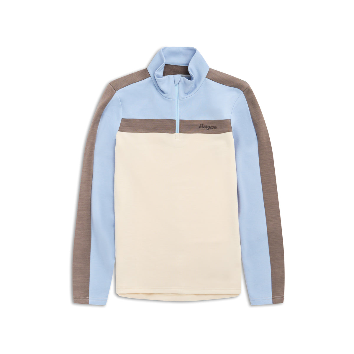 Bergans Uldal Wool Half Zip Women Creme / Light Dusty Blue